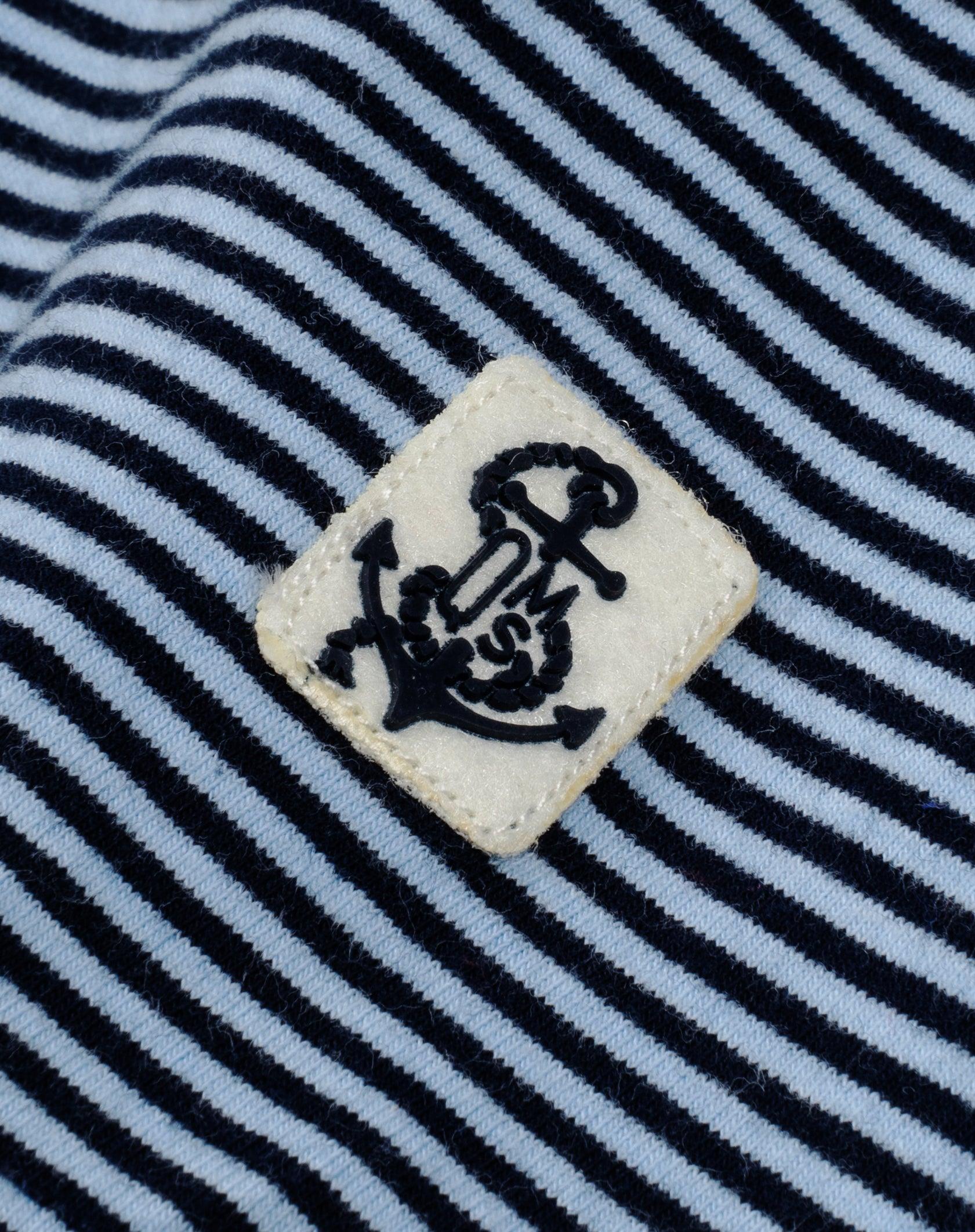 Women's Fine Stripe Crewneck Tee in Navy/Blue Product Image