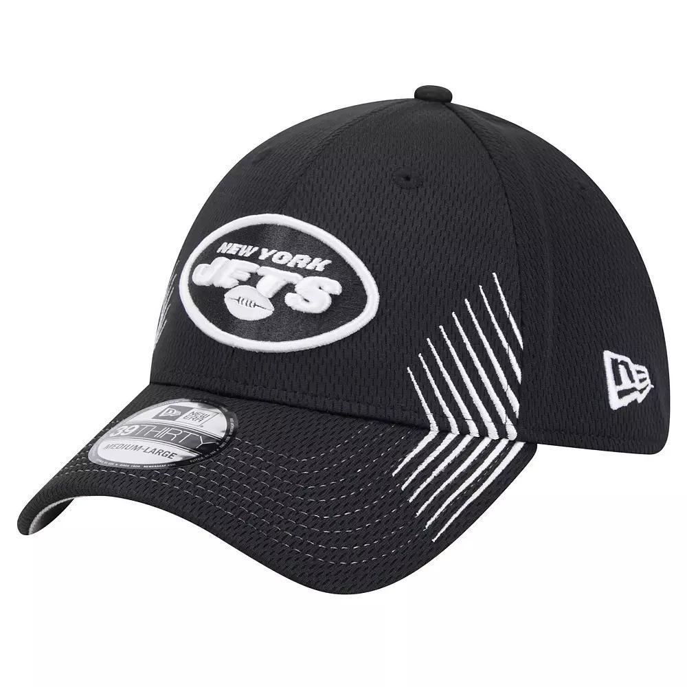 Men's New Era Black New York Jets Active 39THIRTY Flex Hat, Size: Small/Medium Product Image
