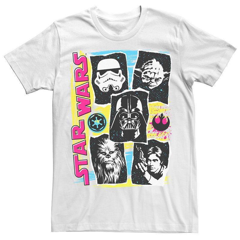 Men's Star Wars Characters Colorpop Collage Graphic Tee, Size: XL, White Product Image