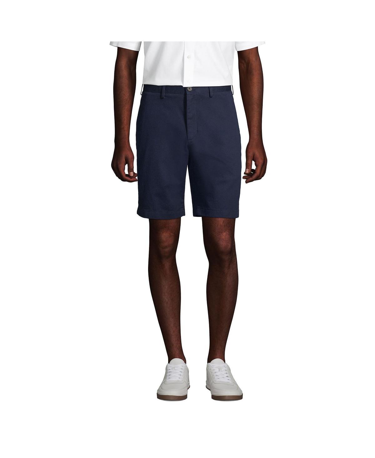 Men's Lands' End Classic-Fit 9-inch No-Iron Chino Shorts, Size: 34, Black Product Image