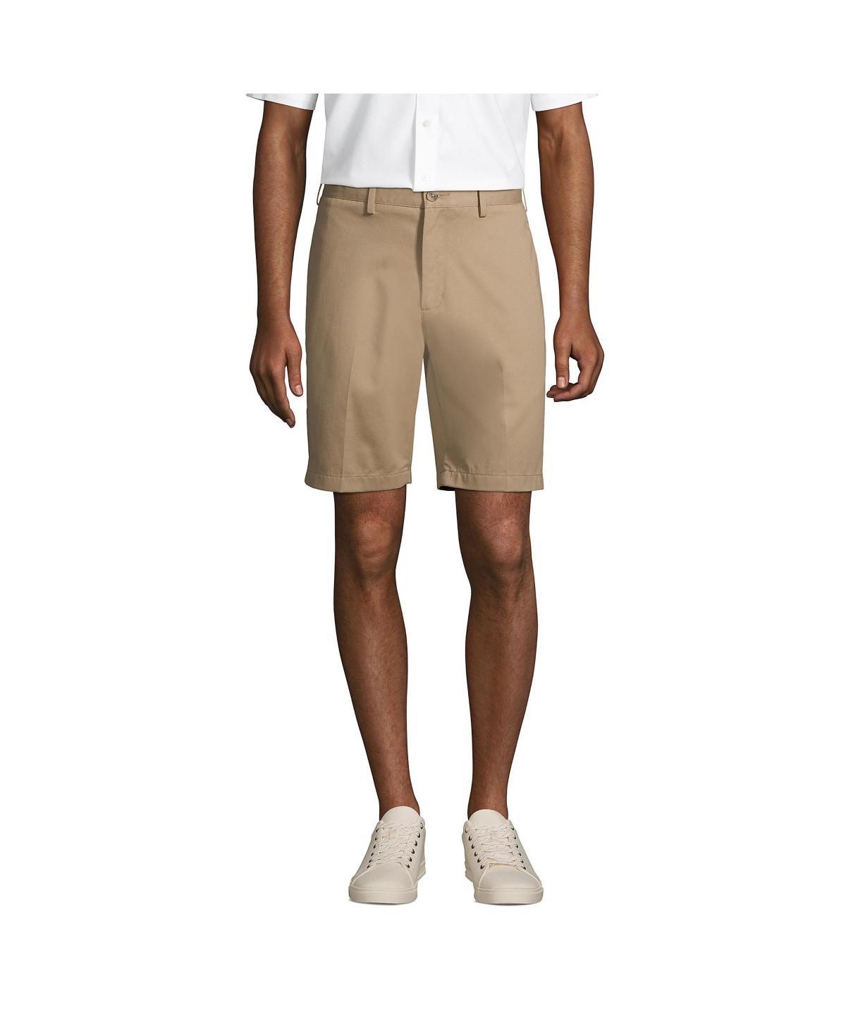 Men's Lands' End Classic-Fit 9-inch No-Iron Chino Shorts, Size: 34, Black Product Image