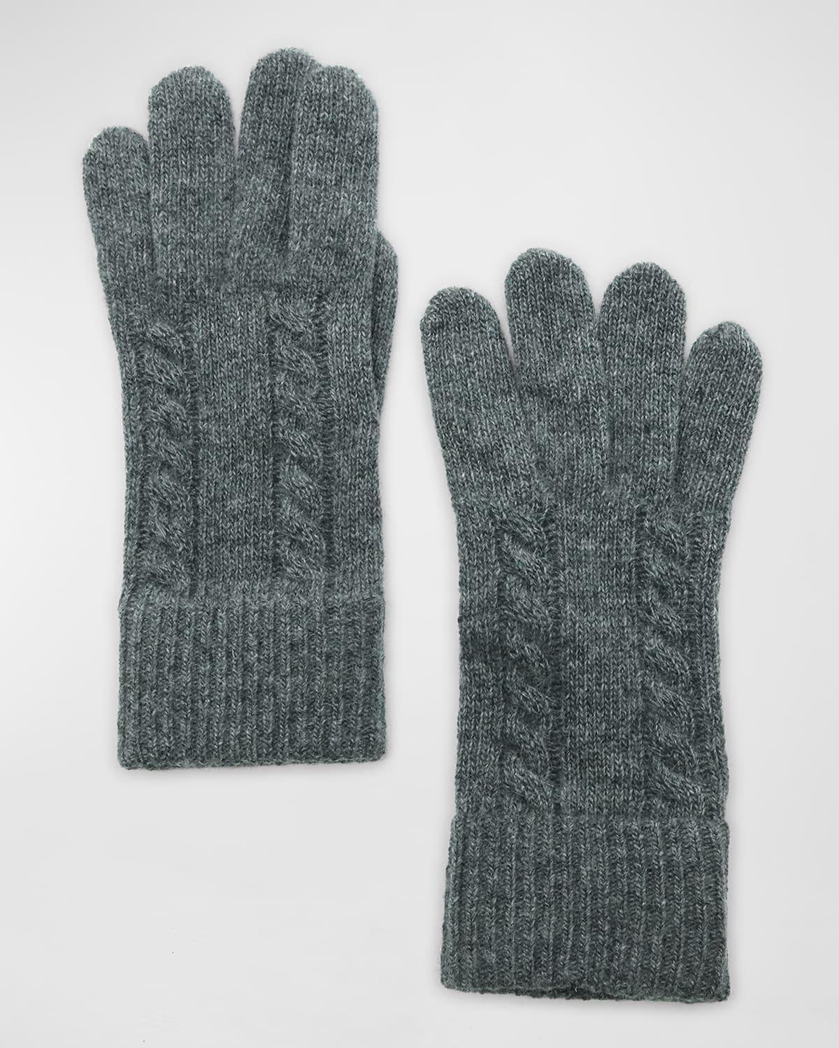 Cashmere Cable Knit Gloves Product Image