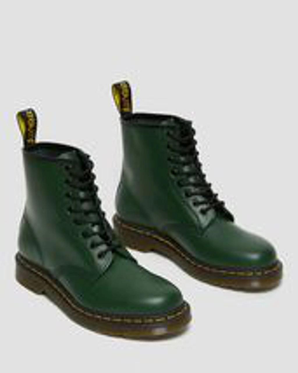 DR. MARTENS' Forest Green Lace-up Leather Boots Product Image