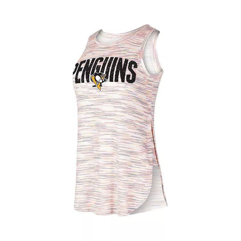 Womens Concepts Sport Pittsburgh Penguins Sunray Multicolor Tri-Blend Tank Top Product Image