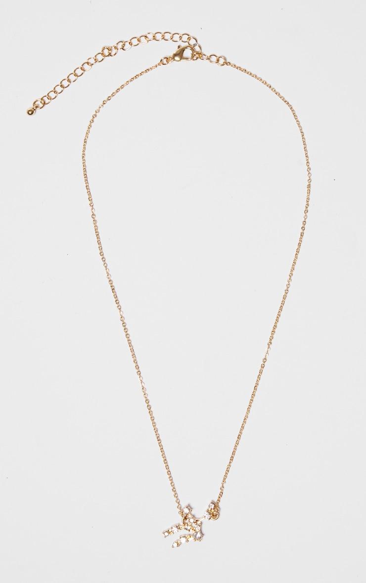 Gold Plated Scorpio Celestial Necklace Product Image