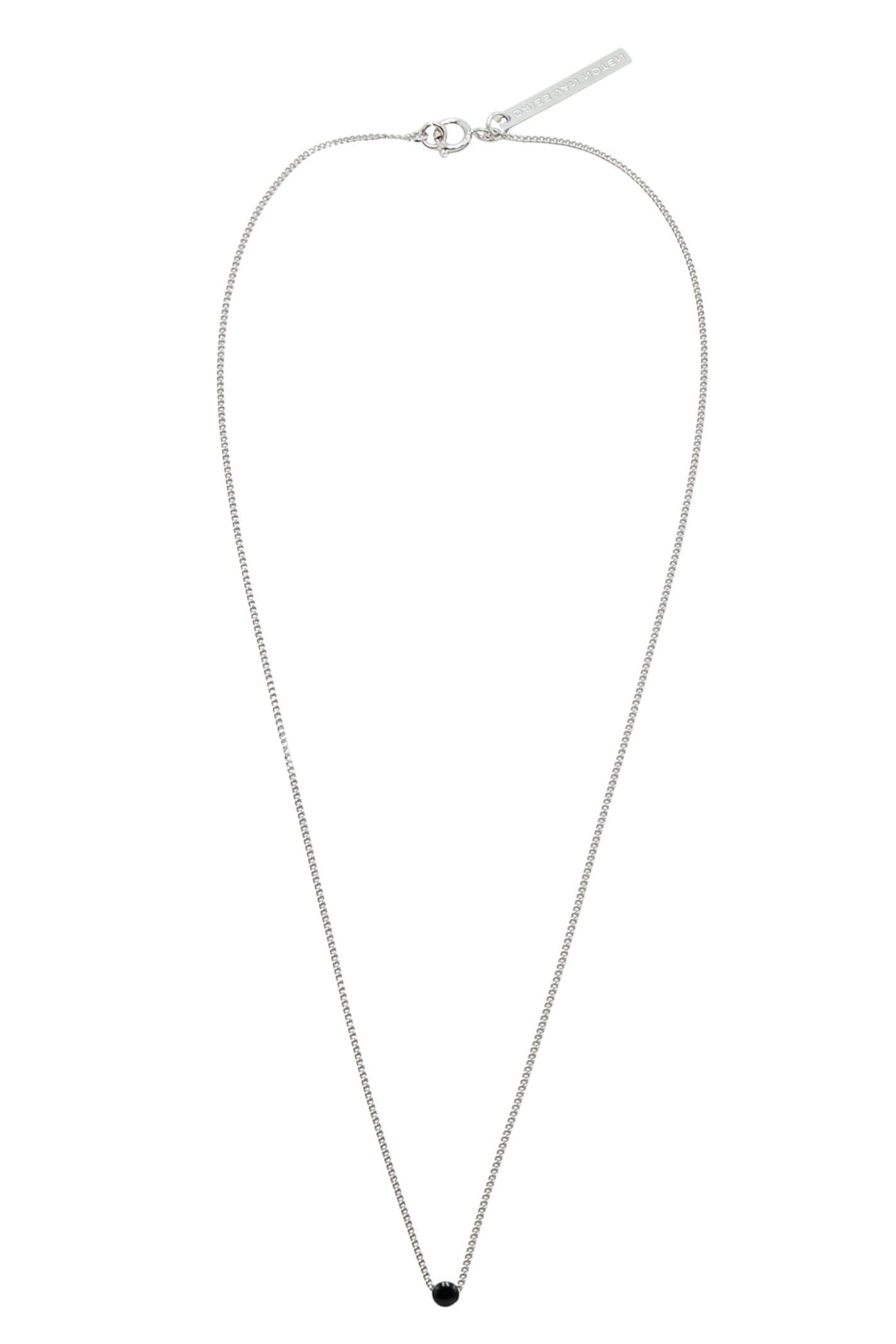 DRIES VAN NOTEN Brass Necklace In Silver Product Image