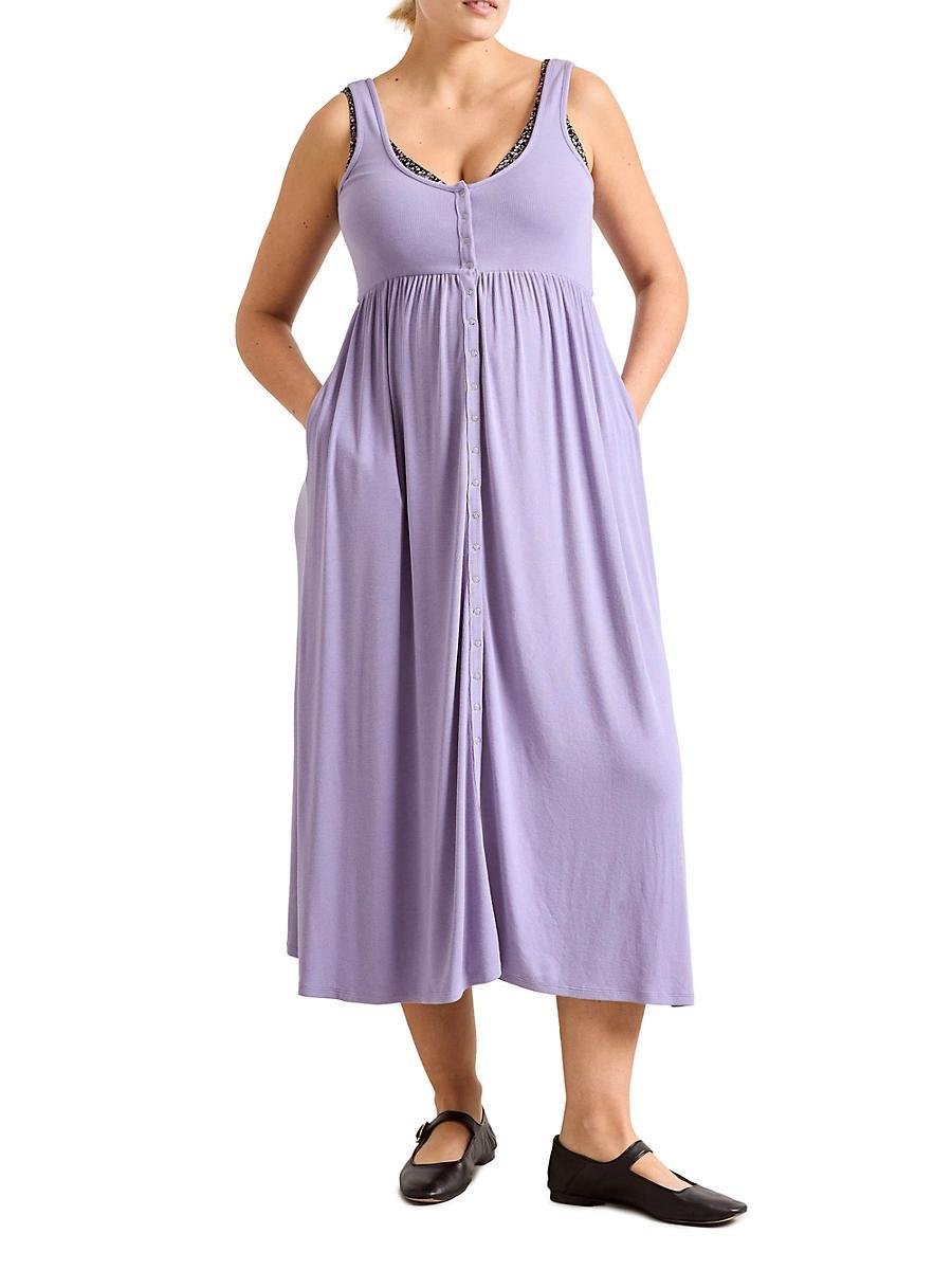 Womens The Softest Rib Maternity Nursing Friendly Tank Dress Product Image