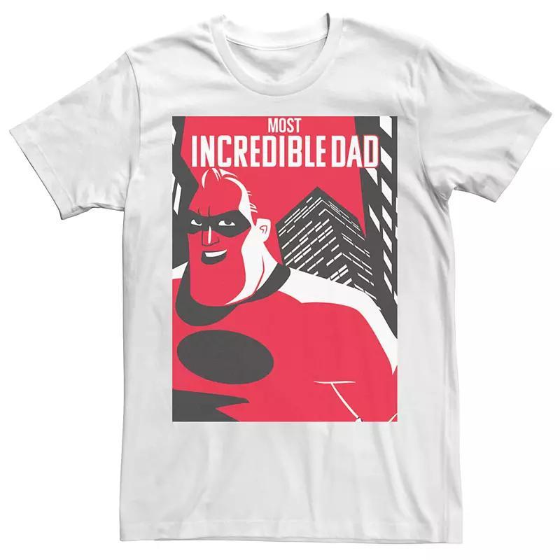 Mens Disney / Pixars The Incredibles 2 Most Incredible Dad Poster Tee Product Image