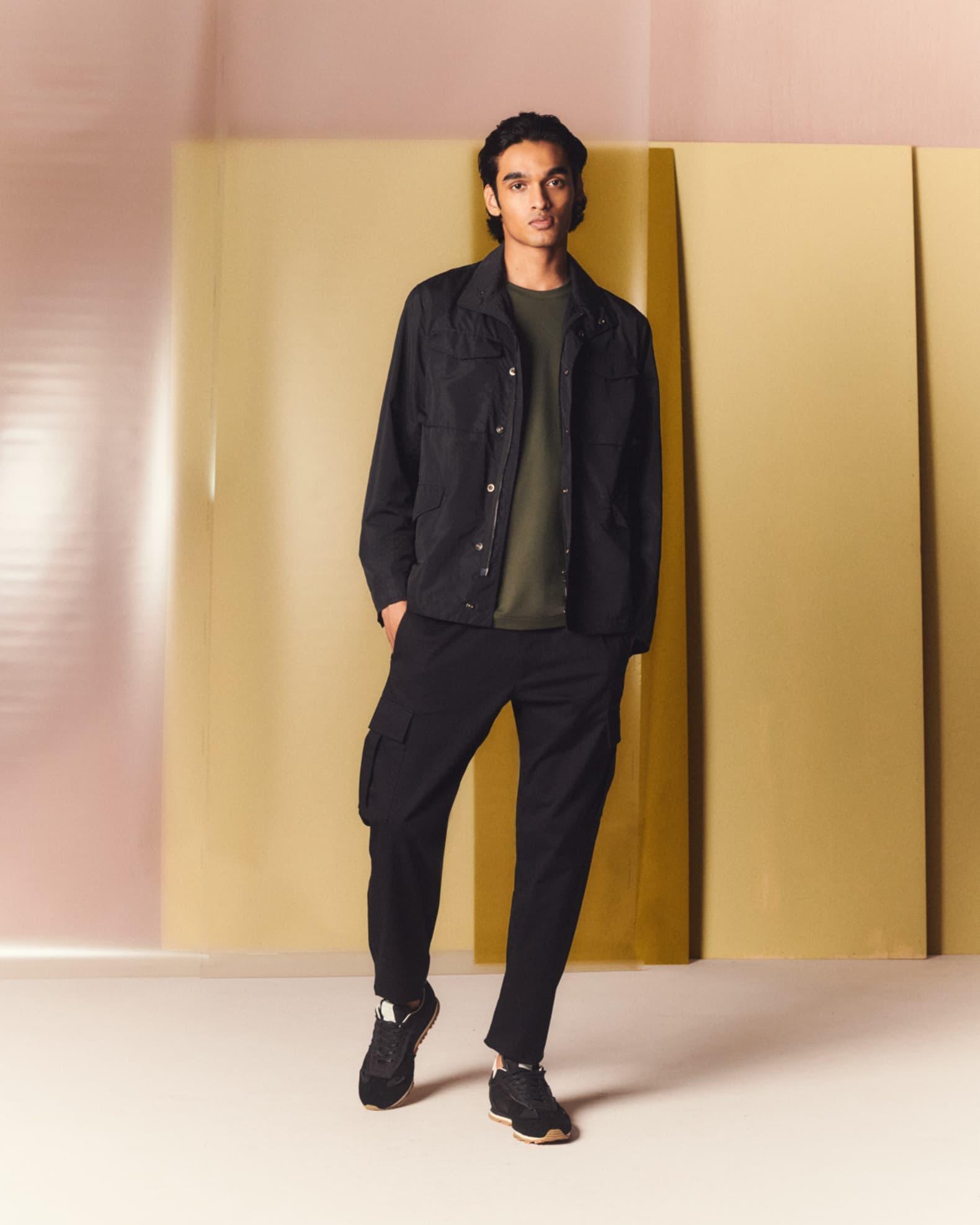 Men's Sleek Nylon Field Jacket Product Image