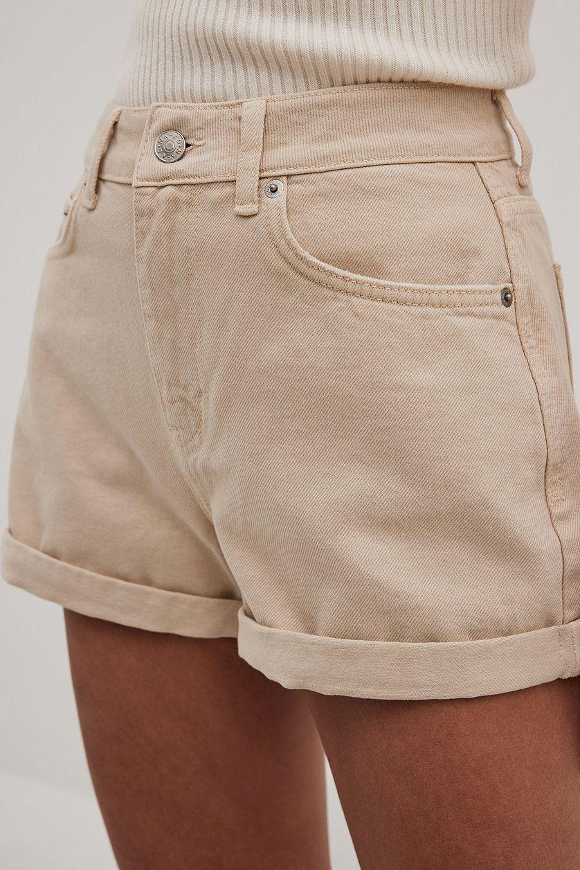 Fold Up Denim Shorts Product Image