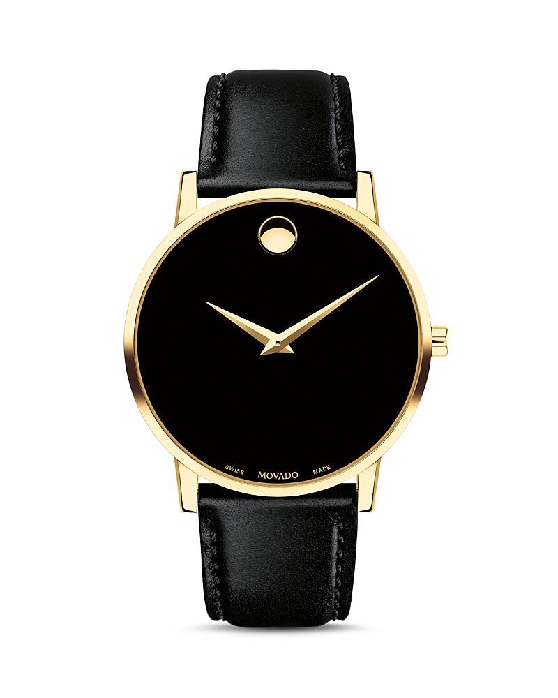 Movado Museum Classic Black Calfskin Strap Watch Product Image