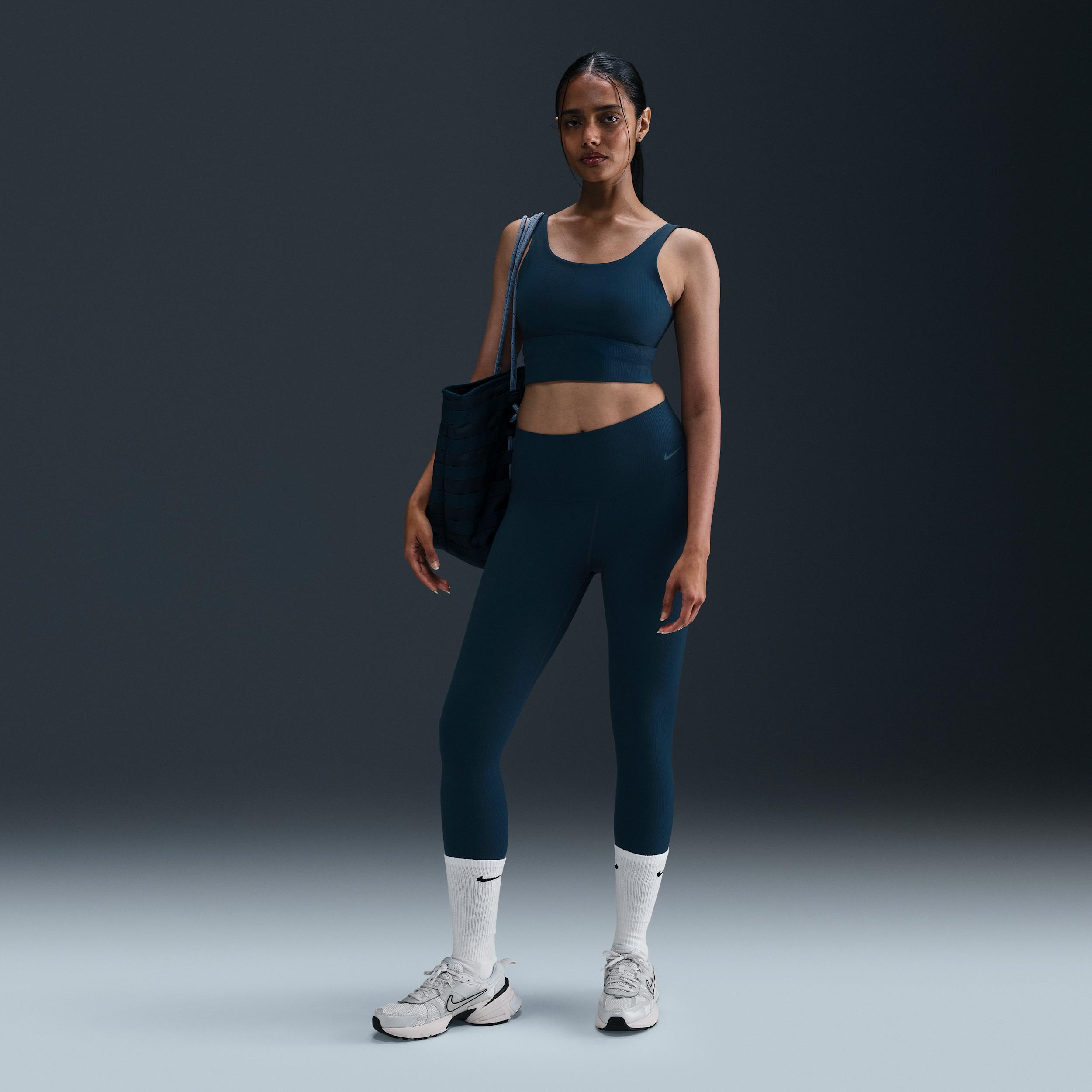 Nike Women's Zenvy Rib Light-Support Padded Longline Sports Bra Product Image