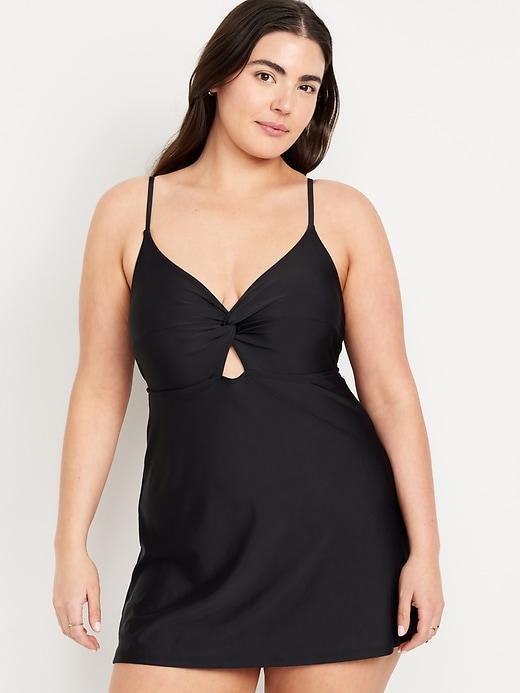 Twist-Front Swim Dress Product Image