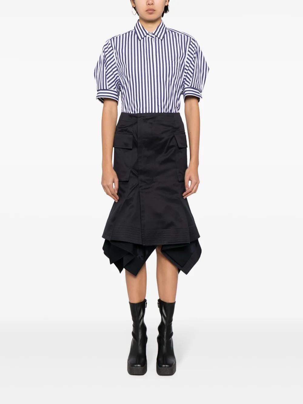 SACAI Asymmetric Cargo Skirt In Black Product Image