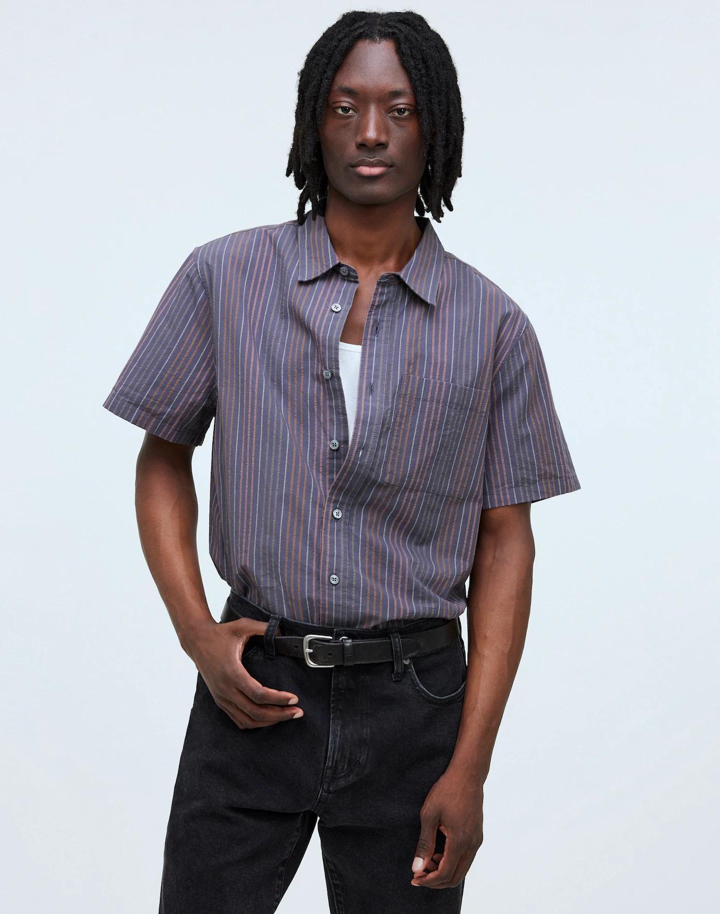 Perfect Short-Sleeve Shirt in Seersucker Product Image