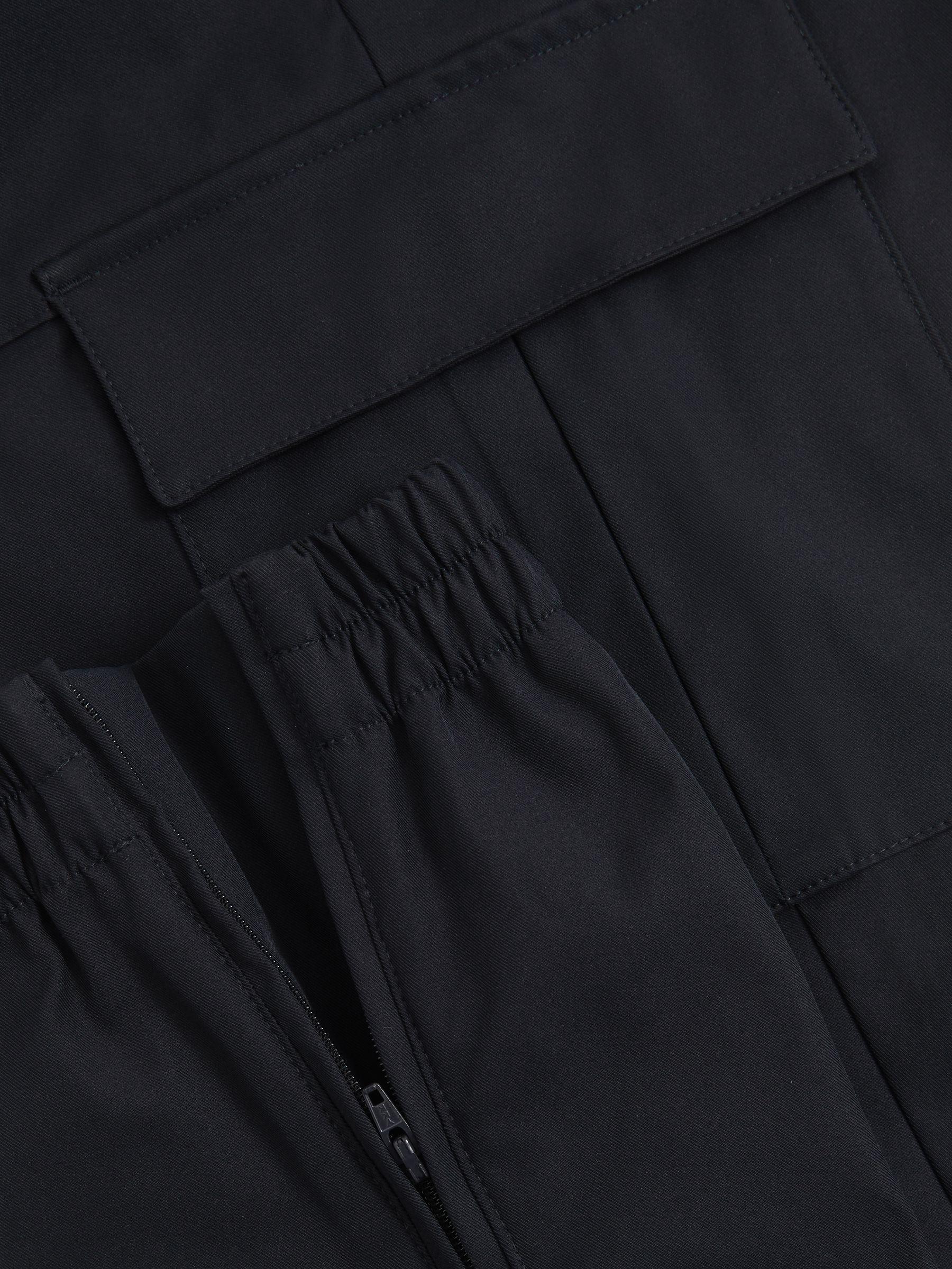 Technical Cargo Drawstring Trousers in Navy Product Image