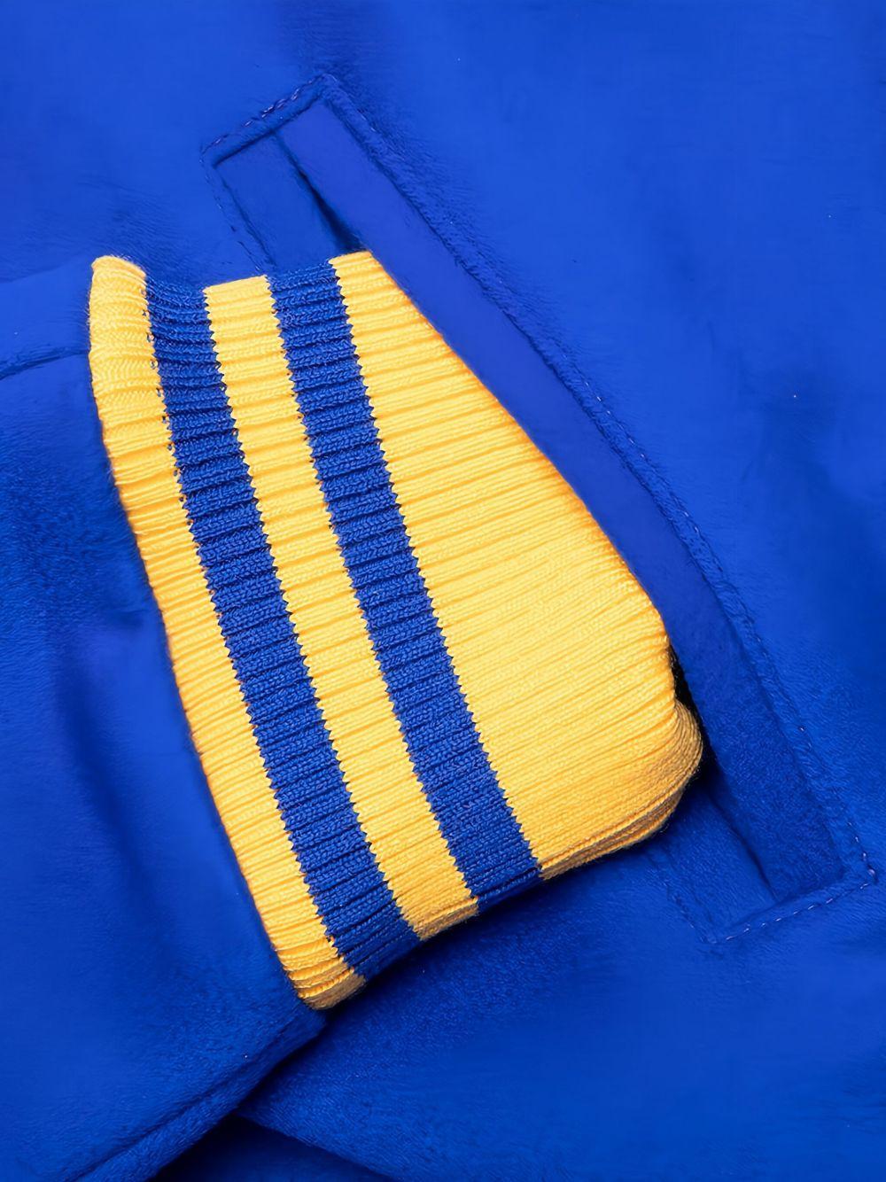 logo-appliqué wool bomber jacket Product Image