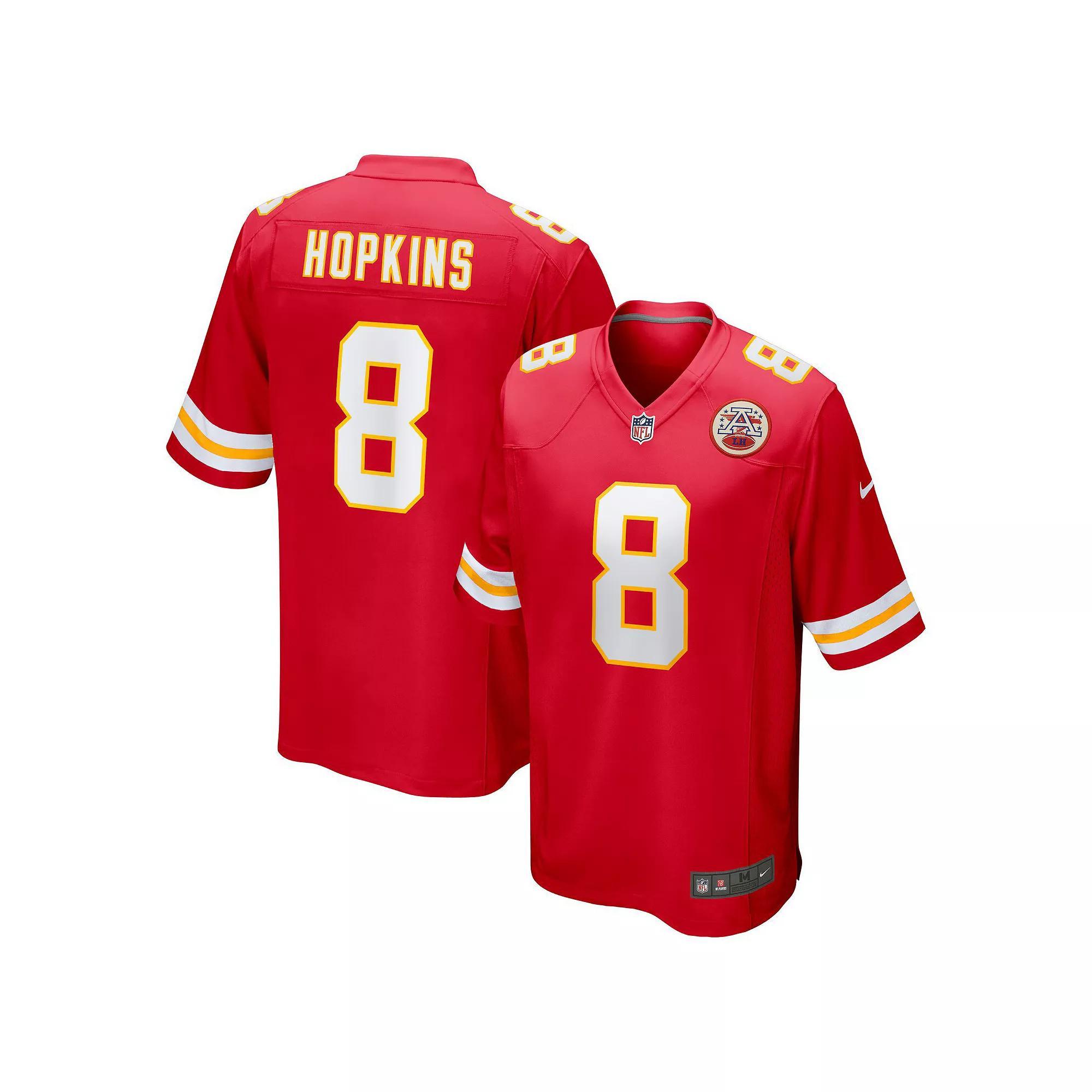 Men's Nike DeAndre Hopkins Red Kansas City Chiefs Player Game Jersey, Size: XL Product Image