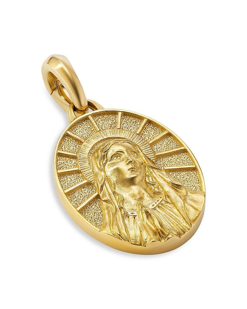 David Yurman Mens 18K Yellow Gold Amulets Mary Medallion Product Image