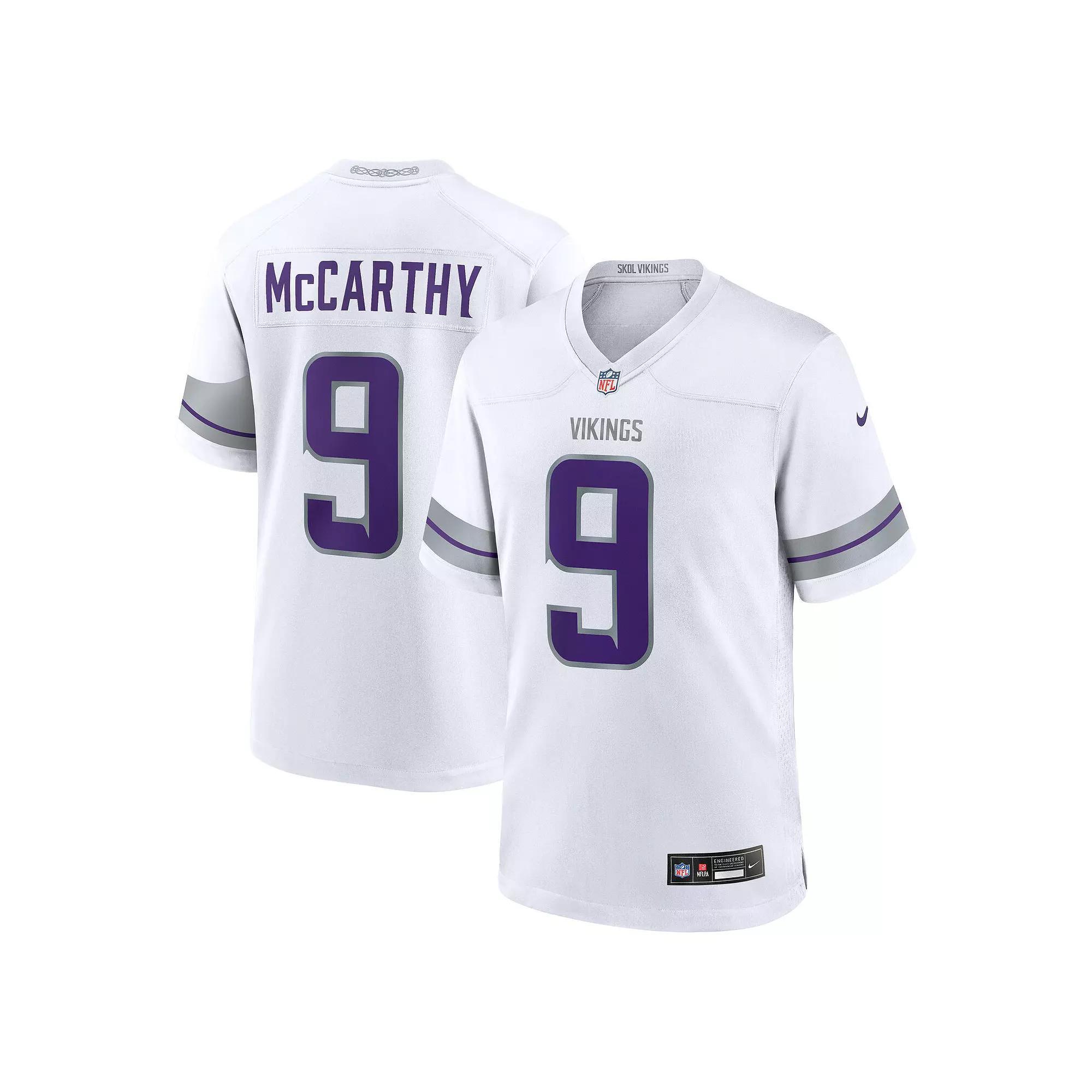 Men's Nike J.J. McCarthy White Minnesota Vikings Alternate Game Player Jersey,  Product Image