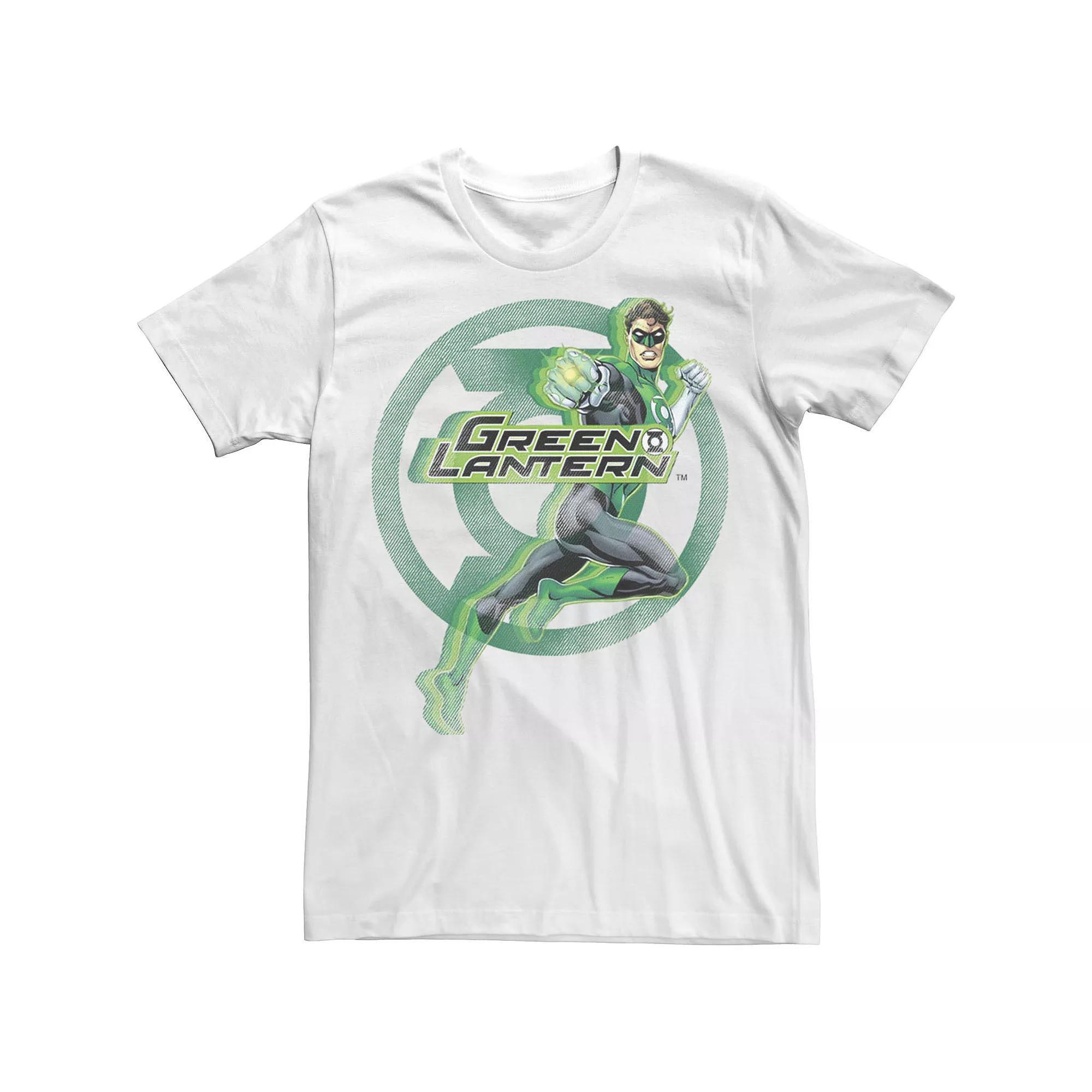 Men's DC Comics Green Lantern Action Pose Logo Tee, Size: XL, White Product Image