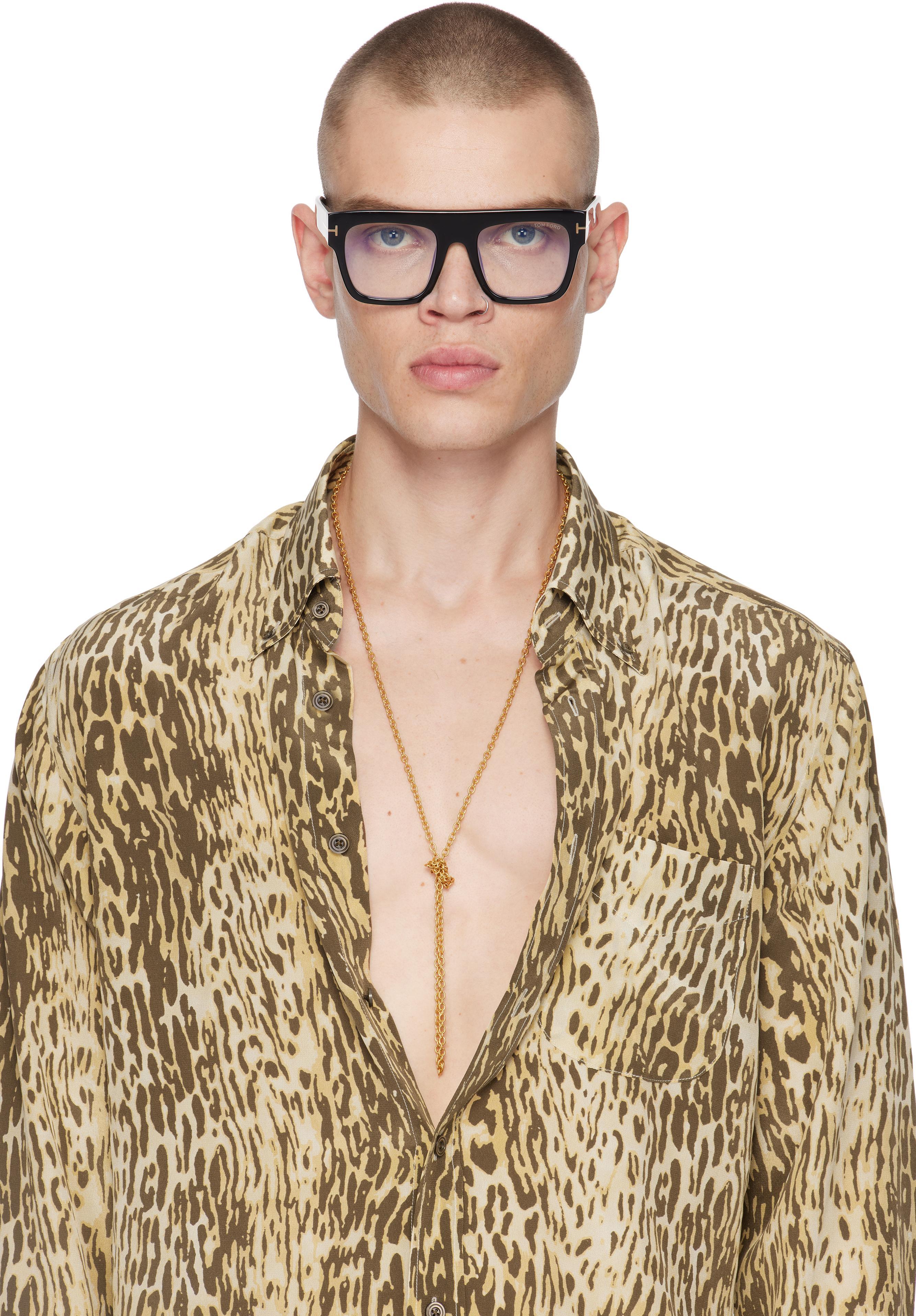 TOM FORD Gold Brass Chain Necklace Product Image