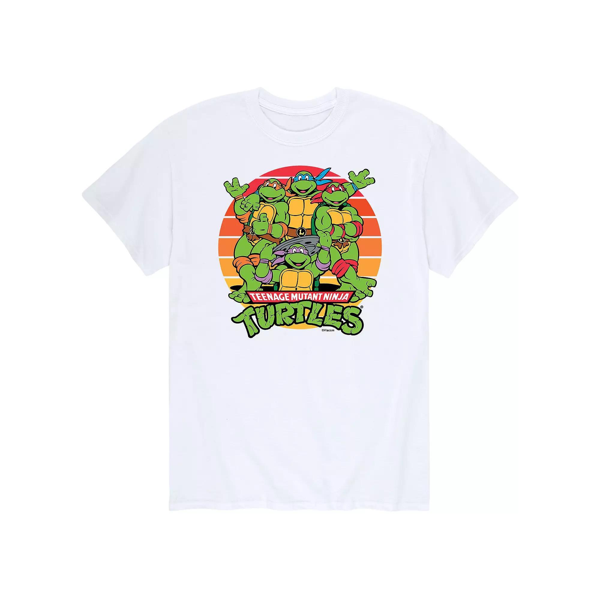 Men's Teenage Mutant Ninja Turtles Retro Sunset Tee, Size: XL, Gray Product Image