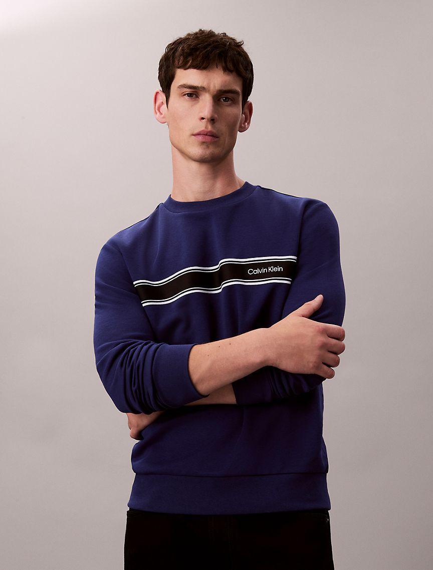 Fleece Stripe Classic Sweatshirt Product Image