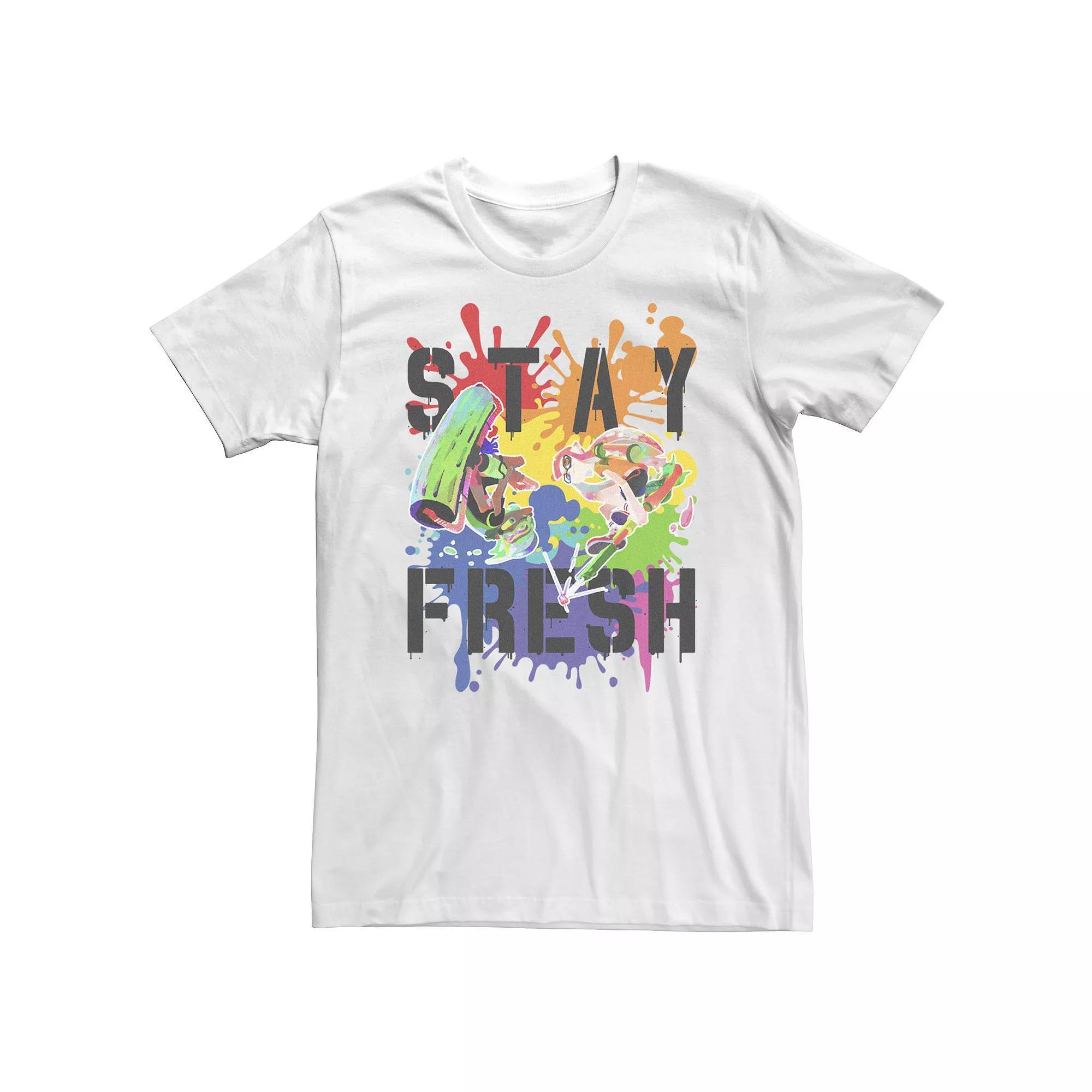 Big & Tall Splatoon Pride Stay Fresh Rainbow Paint Splat Tee, Men's,  Product Image