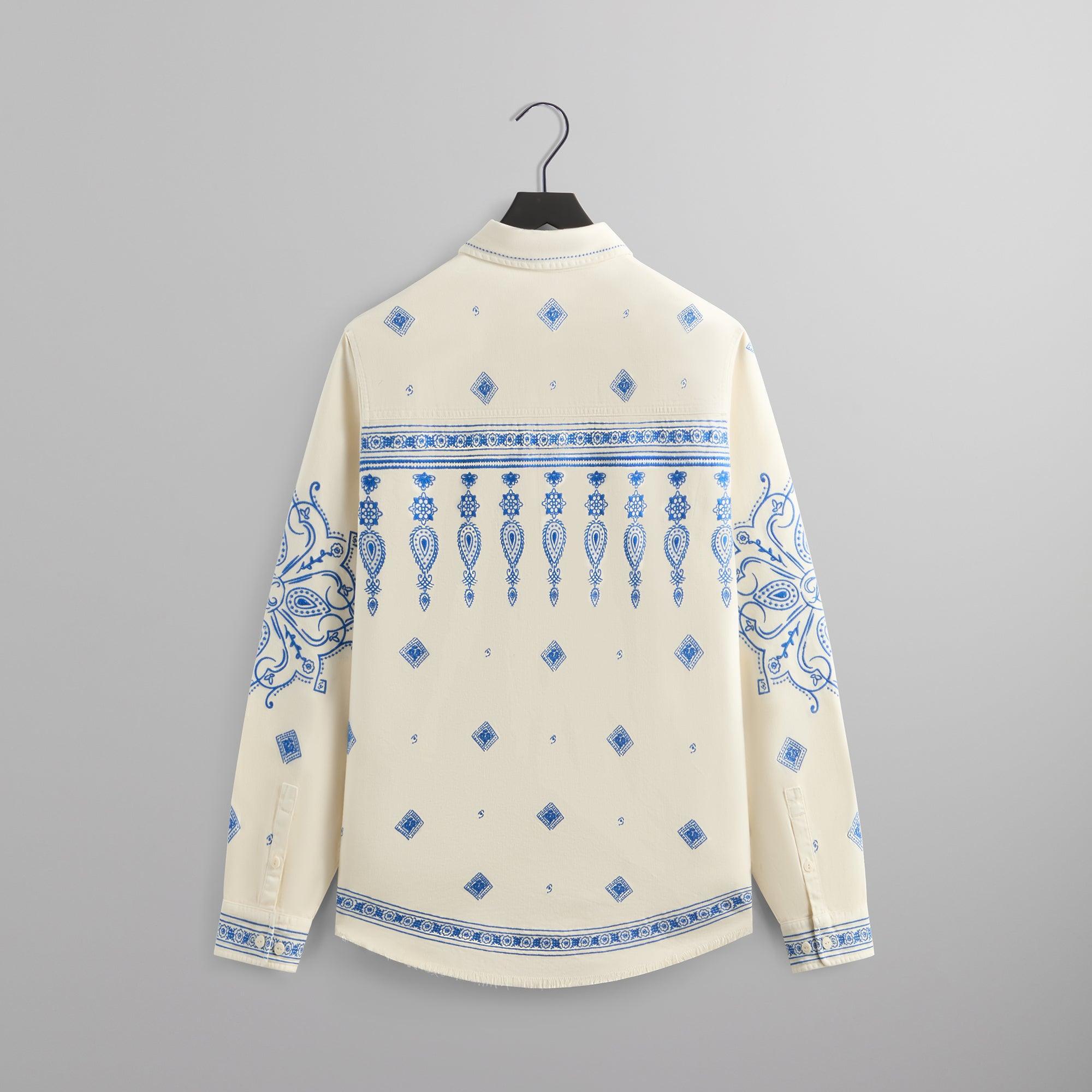 Kith Raw Hem Denim Apollo Shirt - Lake Male Product Image