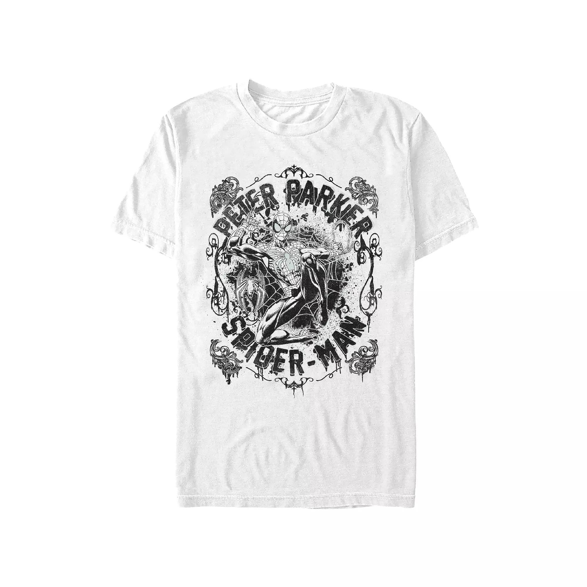 Men's Spider-Man Peter Parker Spidey Portrait Graphic Tee,  Product Image