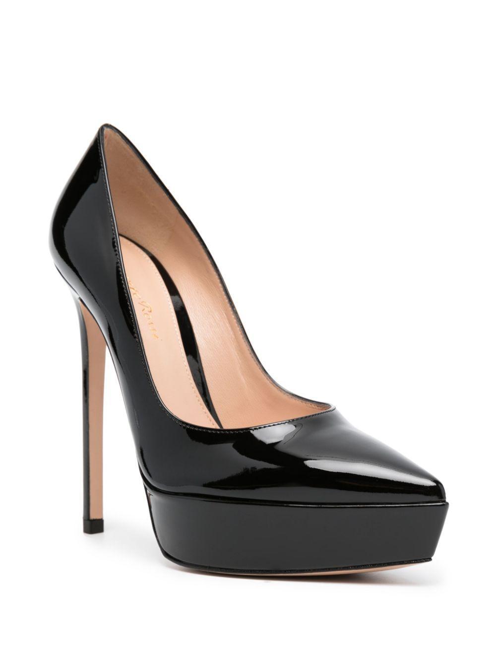 GIANVITO ROSSI 135mm Patent Leather Pumps In Black Product Image