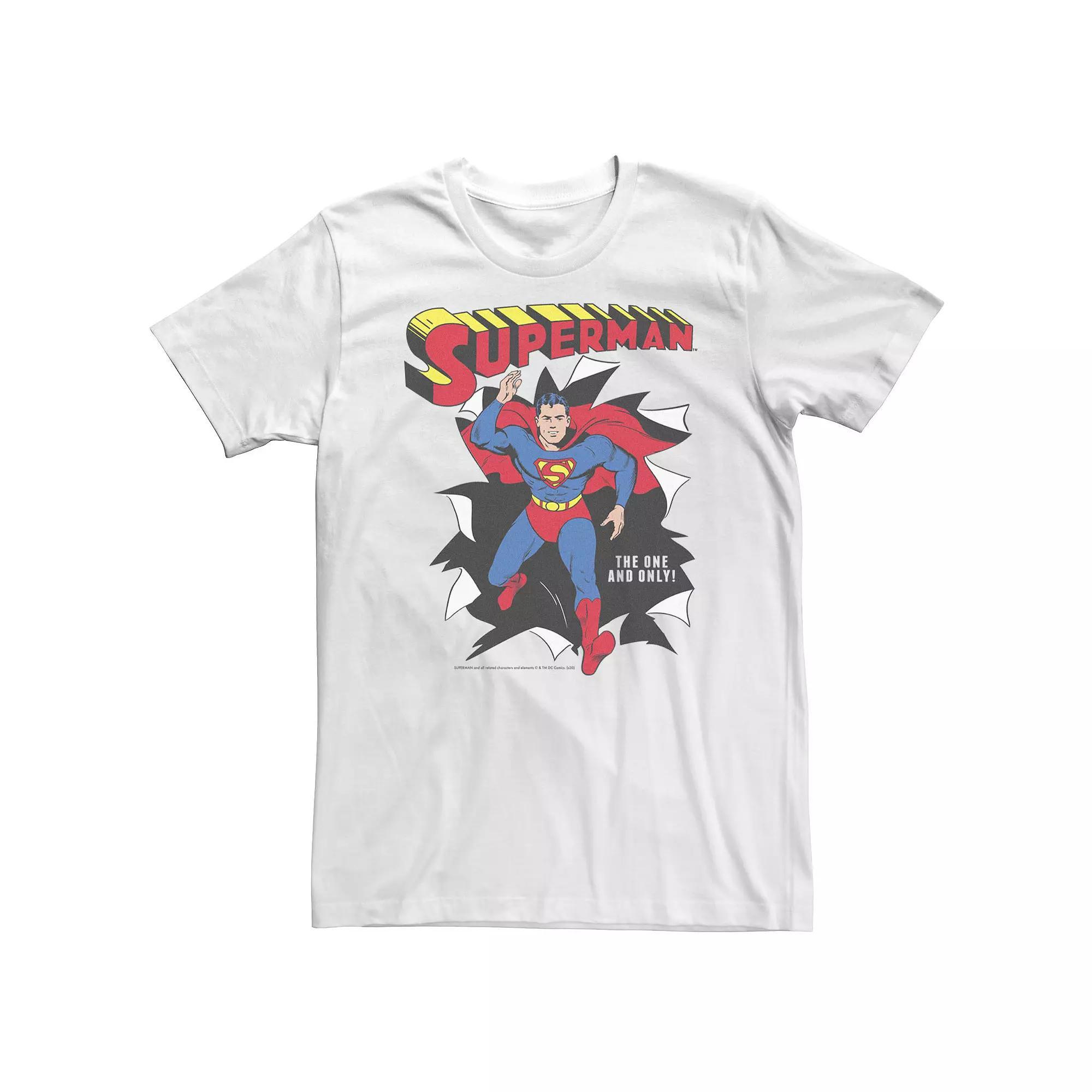 Big & Tall DC Comics Superman Through Wall Poster Tee, Men's,  Product Image