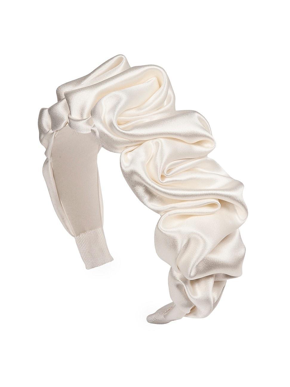 Womens Amelia Gathered Crepe-Back Satin Headband Product Image