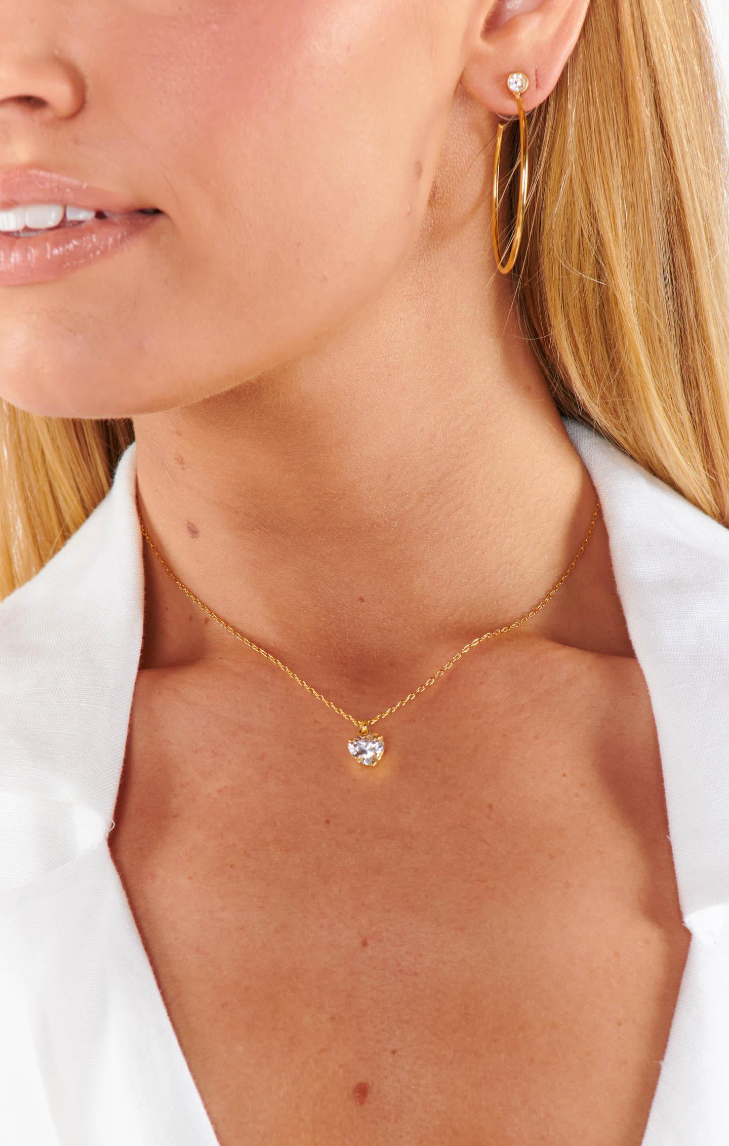 Faithy Jewels Hailey Heart Necklace ~ Gold Product Image