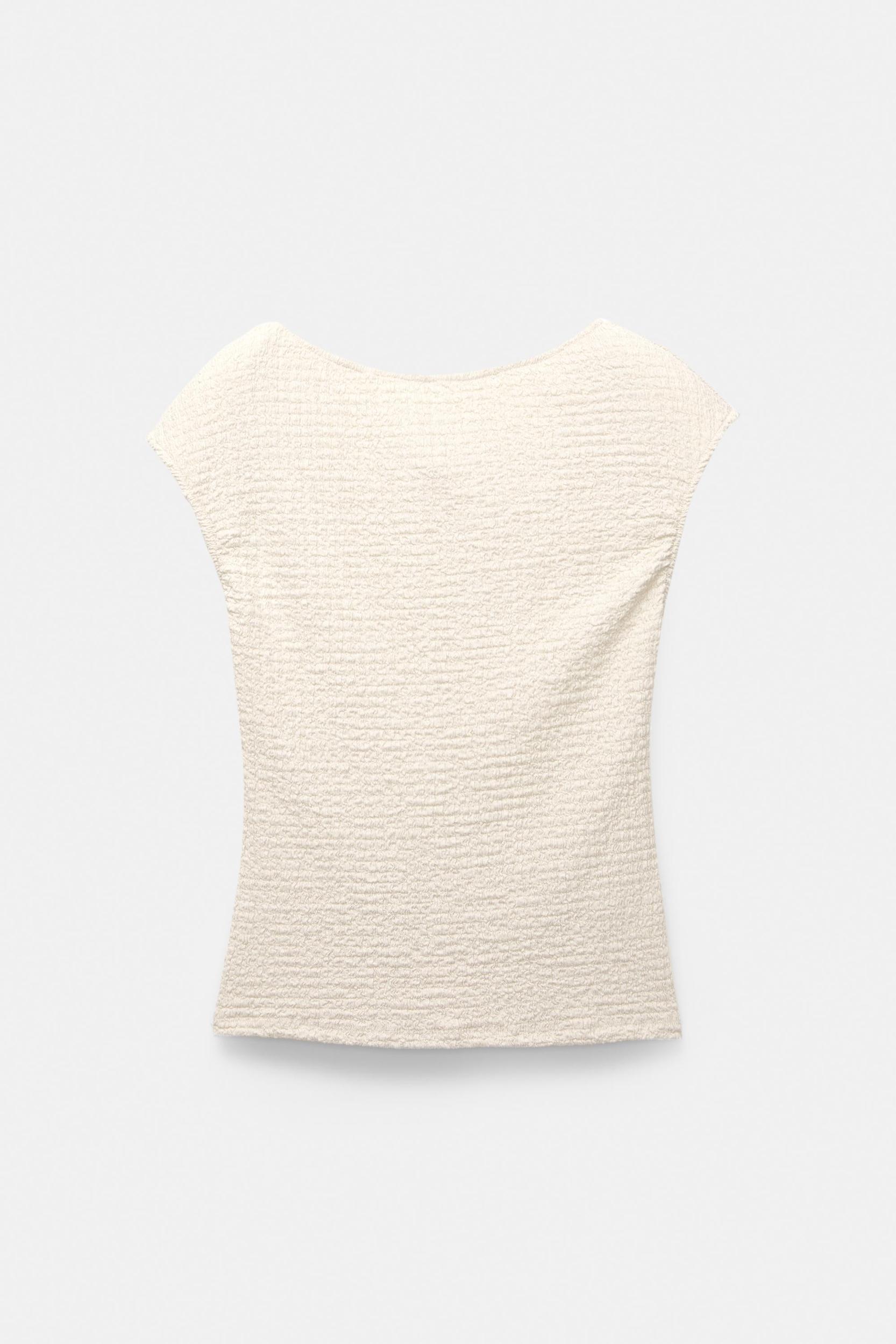 Textured Open-Back T-shirt Product Image