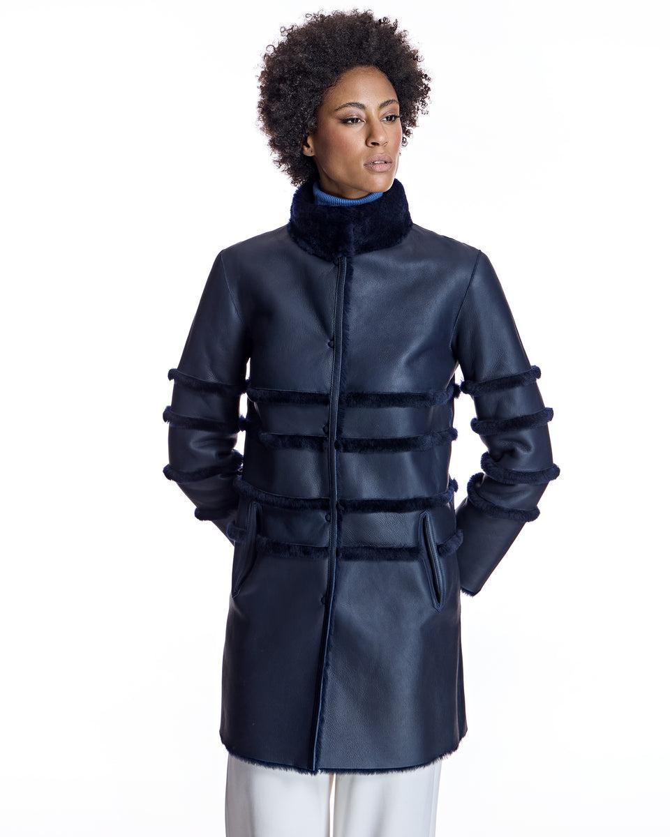 Maximilian Horizontal Shearling Jacket-Maximilian Product Image