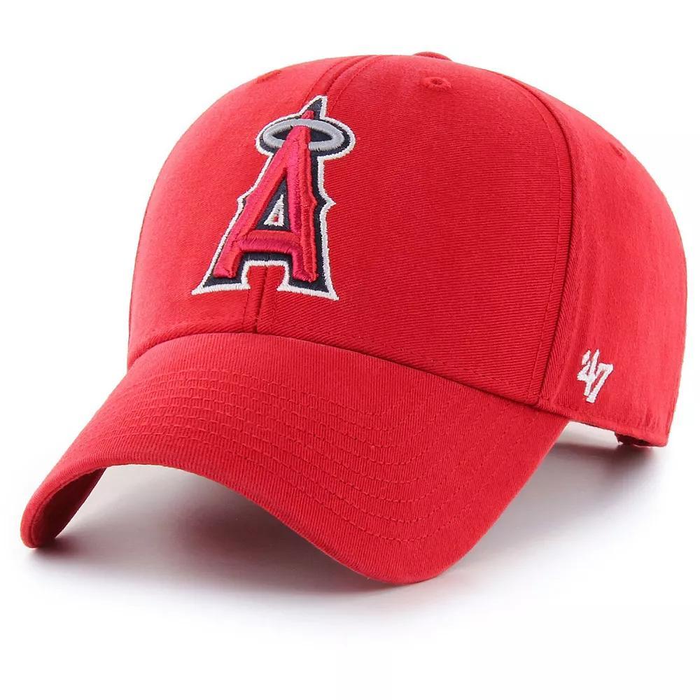 Men's '47 Red Los Angeles Angels Legend MVP Adjustable Hat Product Image