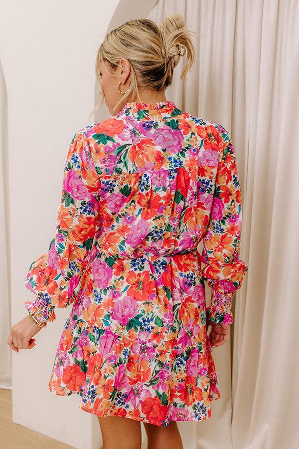 Blooming Personality Button Down Mini Dress Product Image