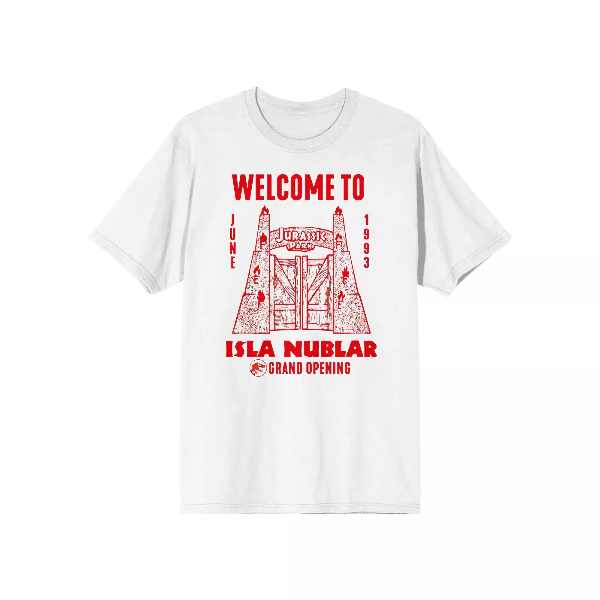 Men's Jurassic Park Isla Nublar Graphic Tee, Size: XXL, White Product Image