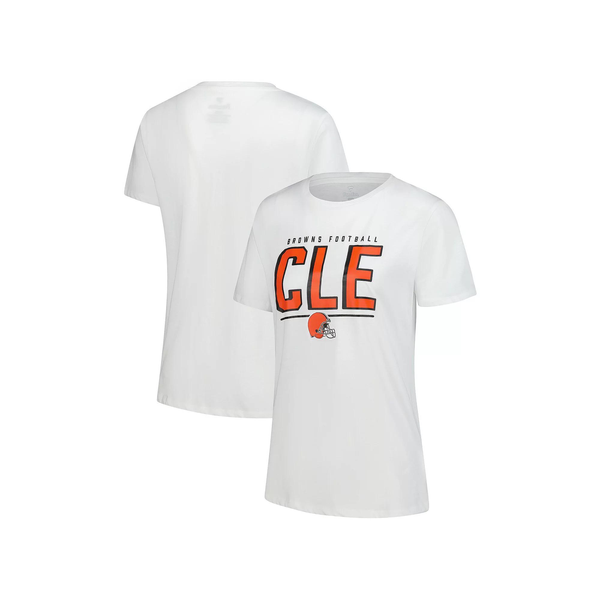 Women's Fanatics White Cleveland Browns Cheerleader T-Shirt, Size: Medium Product Image