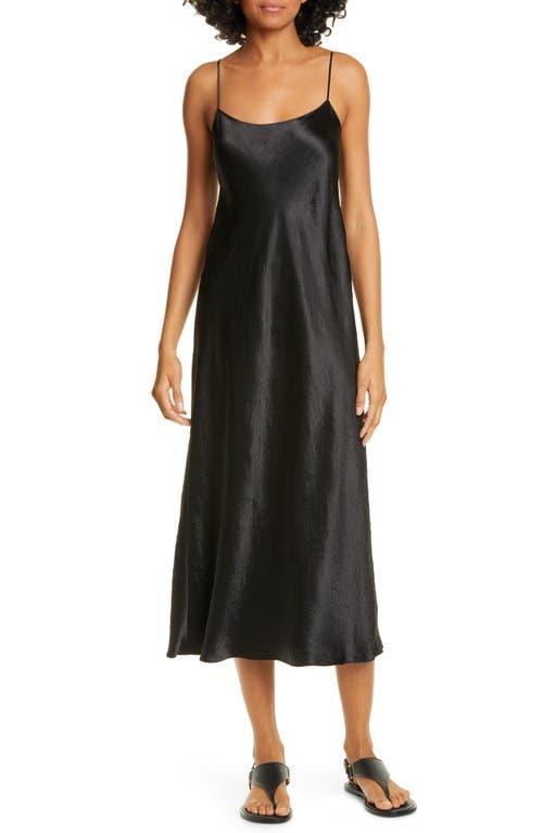 Satin Midi Slip Dress Product Image