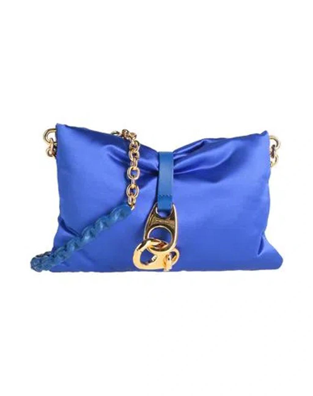 TOM FORD Woman Cross-body Bag Bright Blue Size - Silk, Viscose, Calfskin Product Image