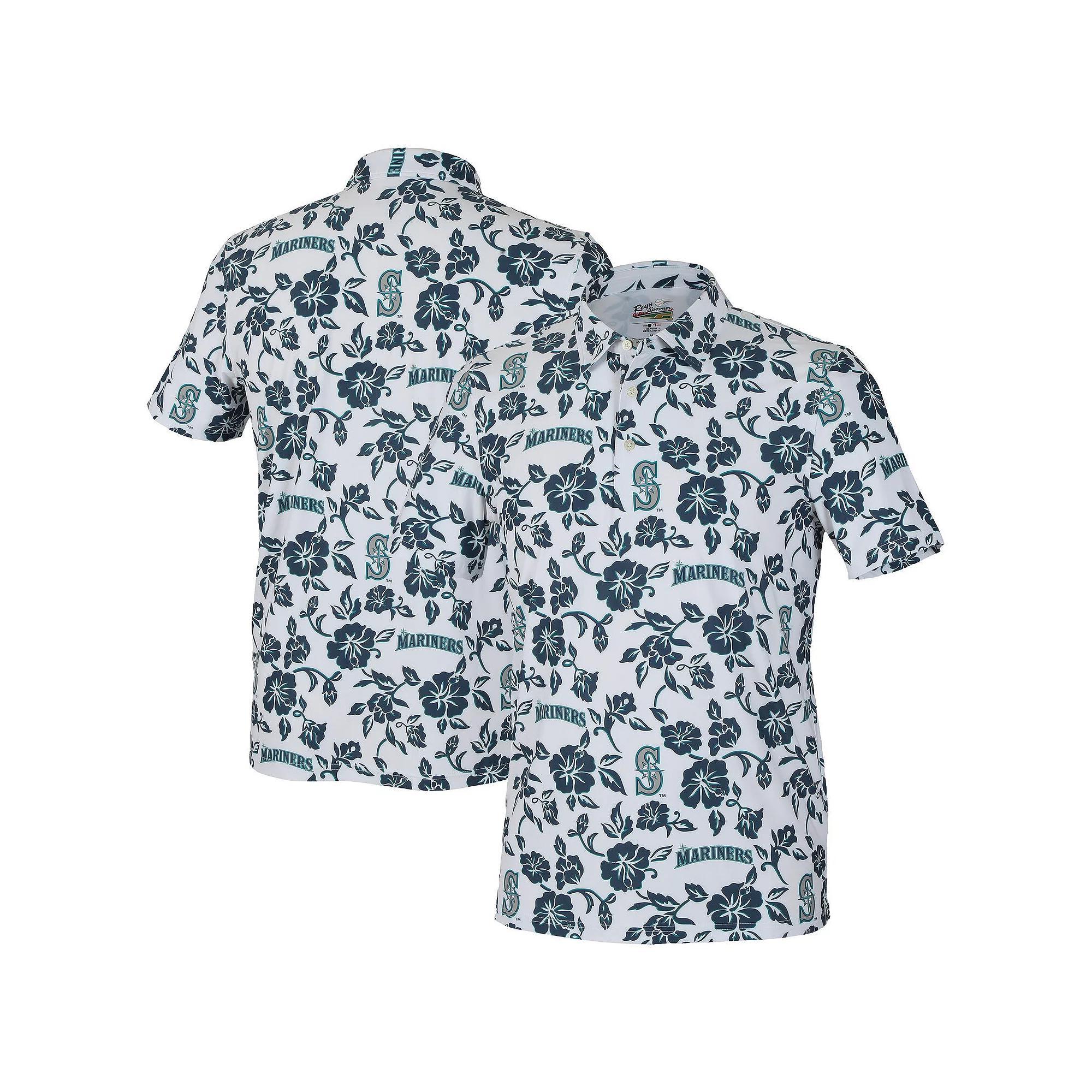 Men's Reyn Spooner  White Seattle Mariners Pua Performance Polo, Size: 3XL Product Image