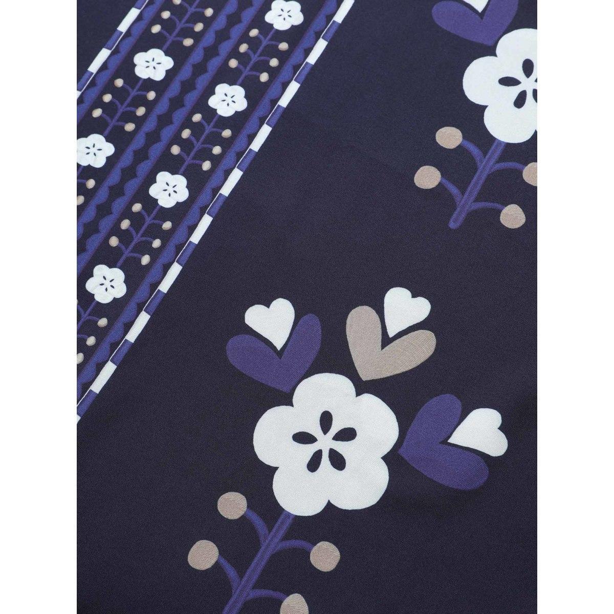 Plus Size Boho Print Belted Pocket Split Side Dress DarkBlue Women Resort Belted V-neck Elbow-length sleeve Curvy Midi Dress BloomChic 10/M Product Image