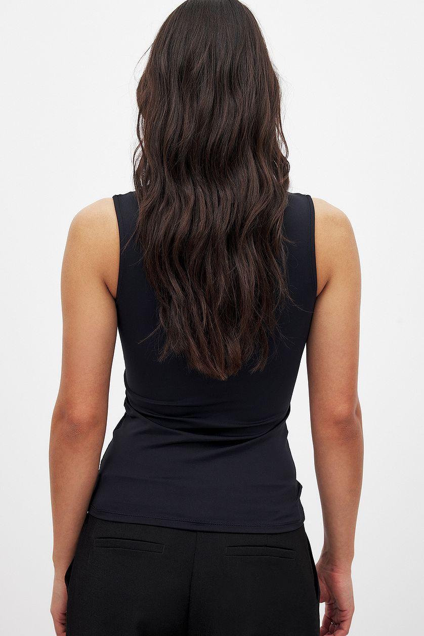 Double Folded Scoop Neck Top Product Image