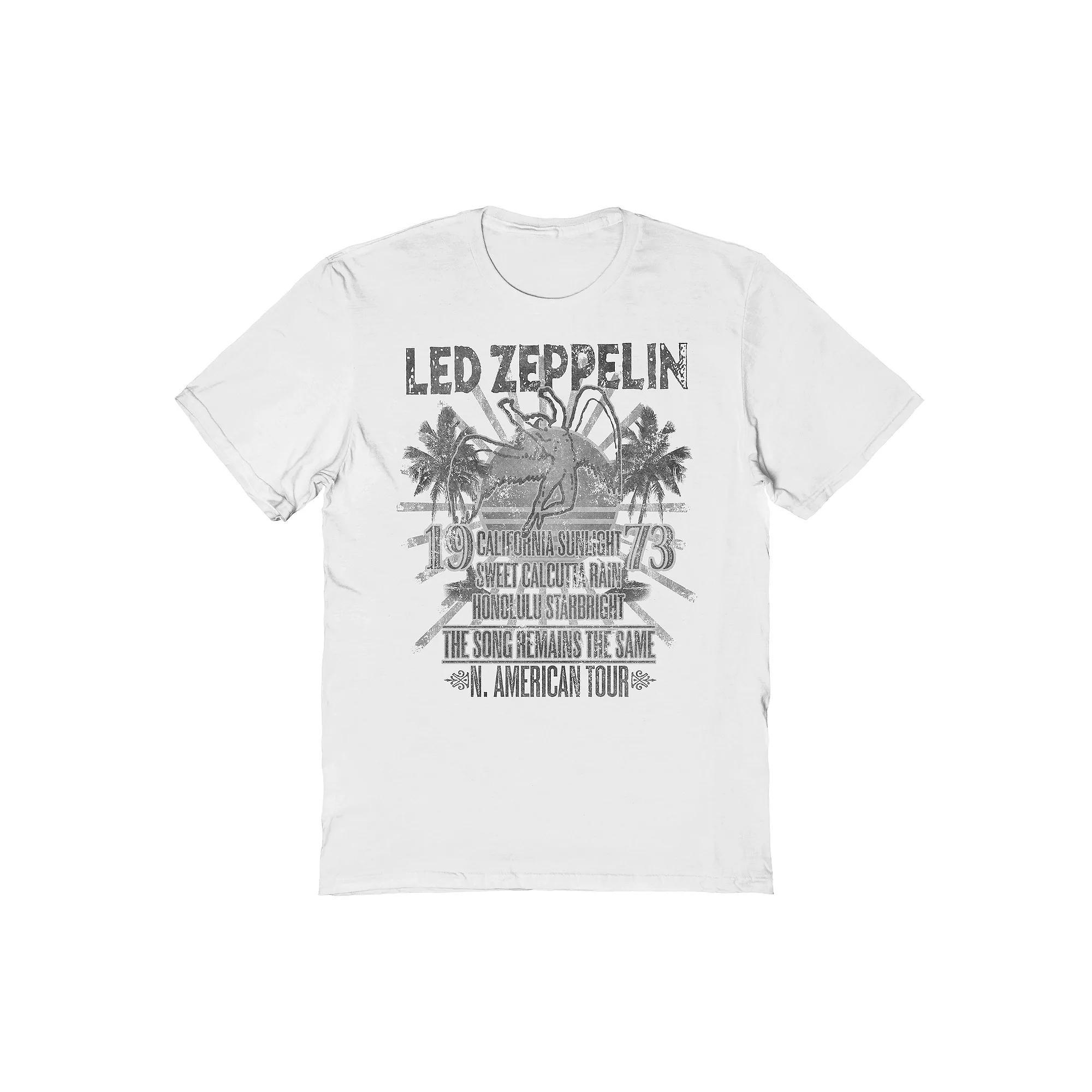 Men's Led Zeppelin 1973 Graphic Tee, Size: Small, White Product Image