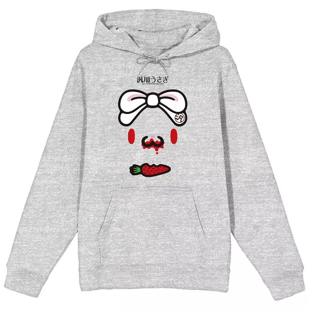 Men's All Purpose Bunny Ribbon Graphic Hoodie, Size: XXL, Gray Product Image