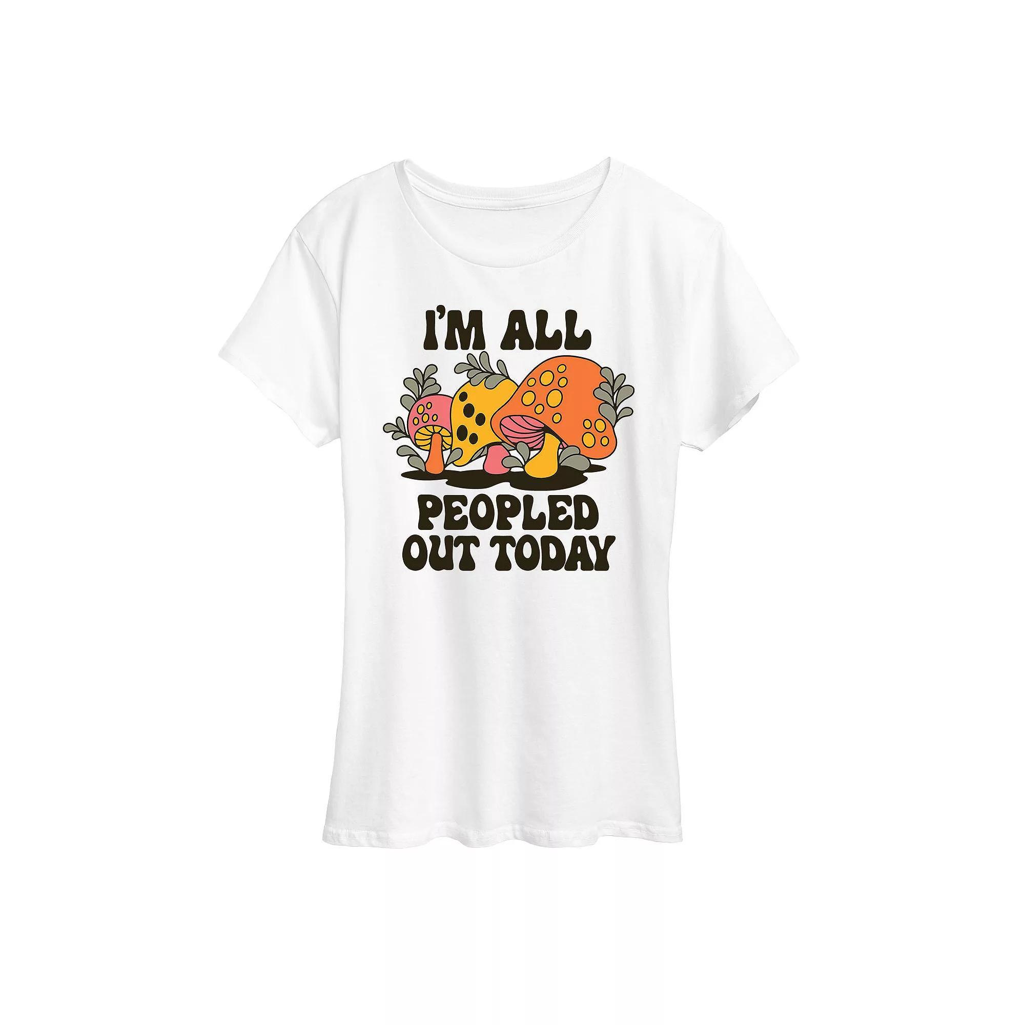 Women's I'm All Peopled Out Today Graphic Tee, Girl's, Size: Large, White Product Image