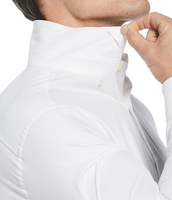 Perry Ellis Slim-Fit Performance Stretch Solid Long Sleeve Woven Shirt Product Image